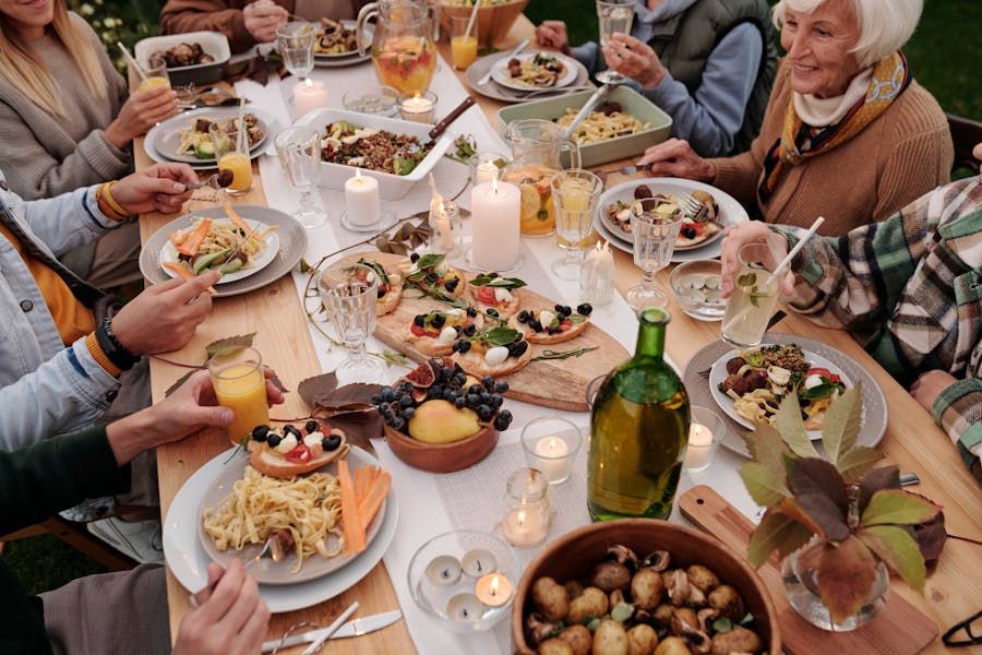 Chef-prepared meal served at the TrueNest dining table
